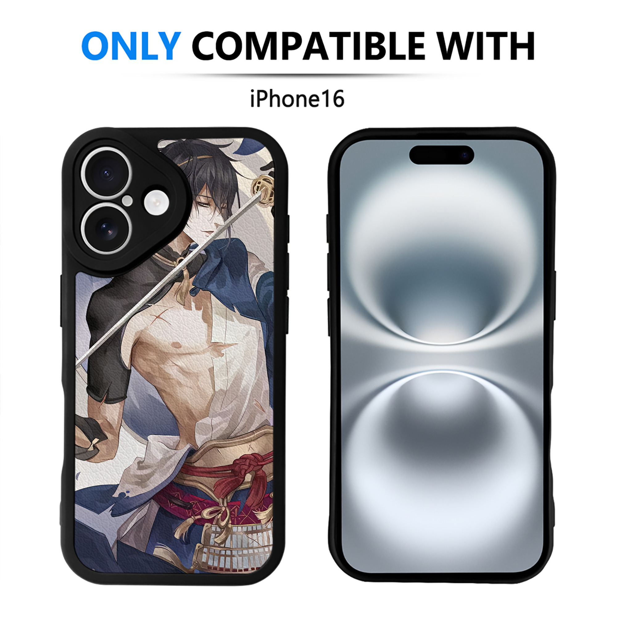（画像用） 刀剣乱舞 Touken Ranbu 【iPhone 16シリーズ対応】シリコンスマホケース（レザー調） 材質：シリコン